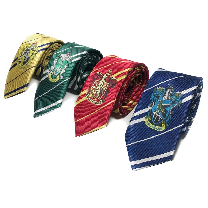 Corbata con insignia de Harry Potter, accesorios para uniformes, colección de logotipos de estudiantes, regalos para hombres y mujeres, academia de magia.