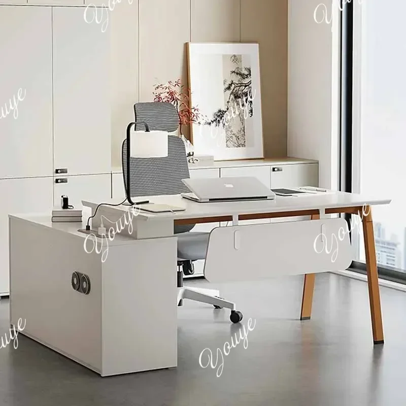 

N49 J Luxury White Office Desk Storage Bedroom Corner Home Computer Office Desk Study Coffee Drawers Mesa Ordenador Modern Furni