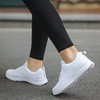 Femmes Chaussures Décontractées Mode Respirant Marche Maille FlatShoesSneakers Blanc Femme Chaussures 3