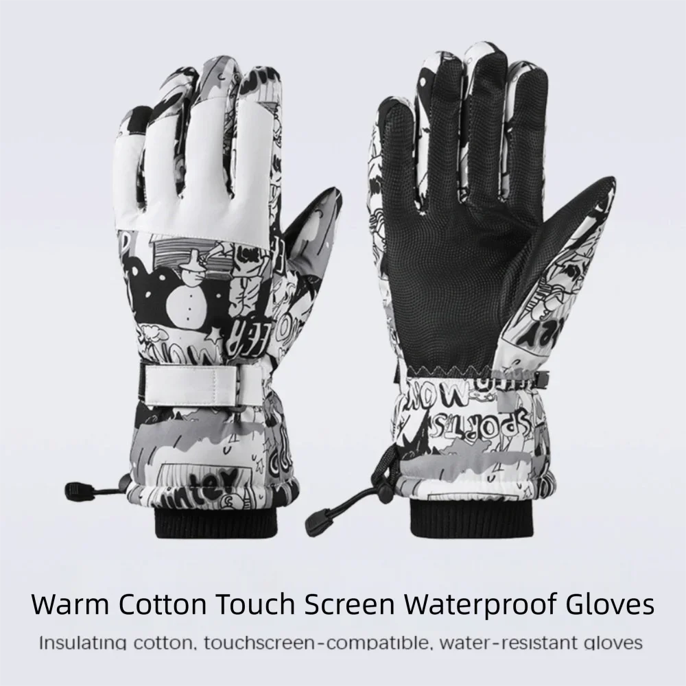 

New Fleece Winter Warm Gloves Velvet Waterproof Outdoor Ski Gloves Warm Tools Windproof Touchscreen Gloves Cycling