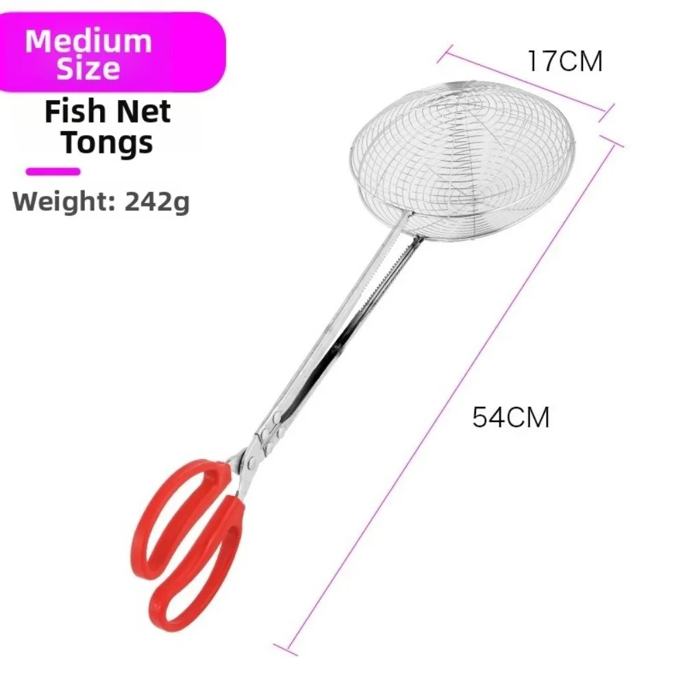 Stainless Steel Fishing Gripper Comfortable Grip 17Cm Length Fishing Net Tong Anti-Slip Design Non-Slip Handle