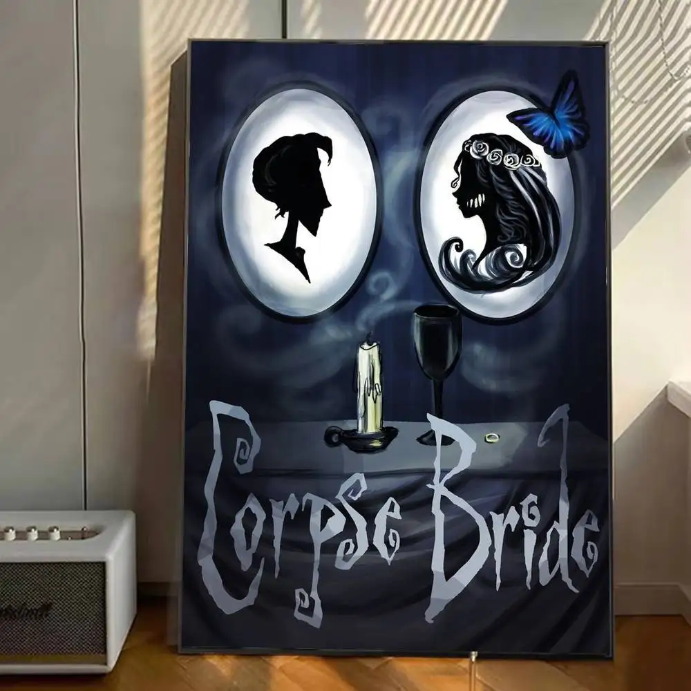 تيم بيرتون جثة العروس ملصق الفيلم ملصقات الفن جداريات حائطية ديكور لعبة غرفة ديكور الهدايا Kawaii HD اللوحة سيارات القط