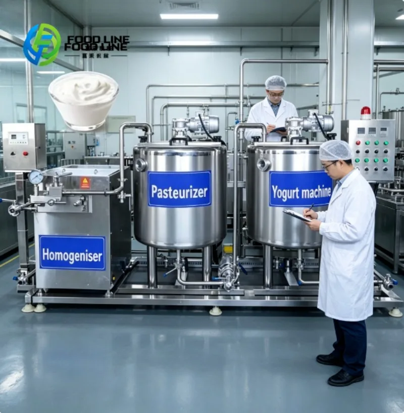 Línea de Producción de Yogur, Equipo Lácteo de Alta Eficiencia para Yogur Comercial y Bebidas Probióticas