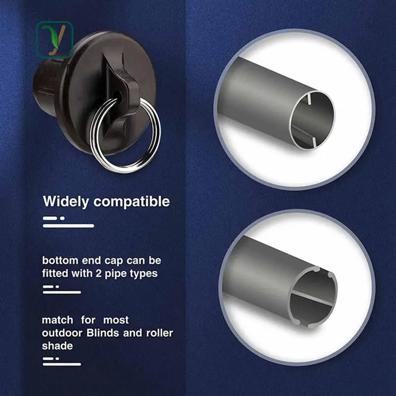 

YOST-Upgraded Bungee Kit And End Cap Outdoor Roller Sun Shade Replacement Parts Shade Tie Downs Elastic Windproof Cord Buckle