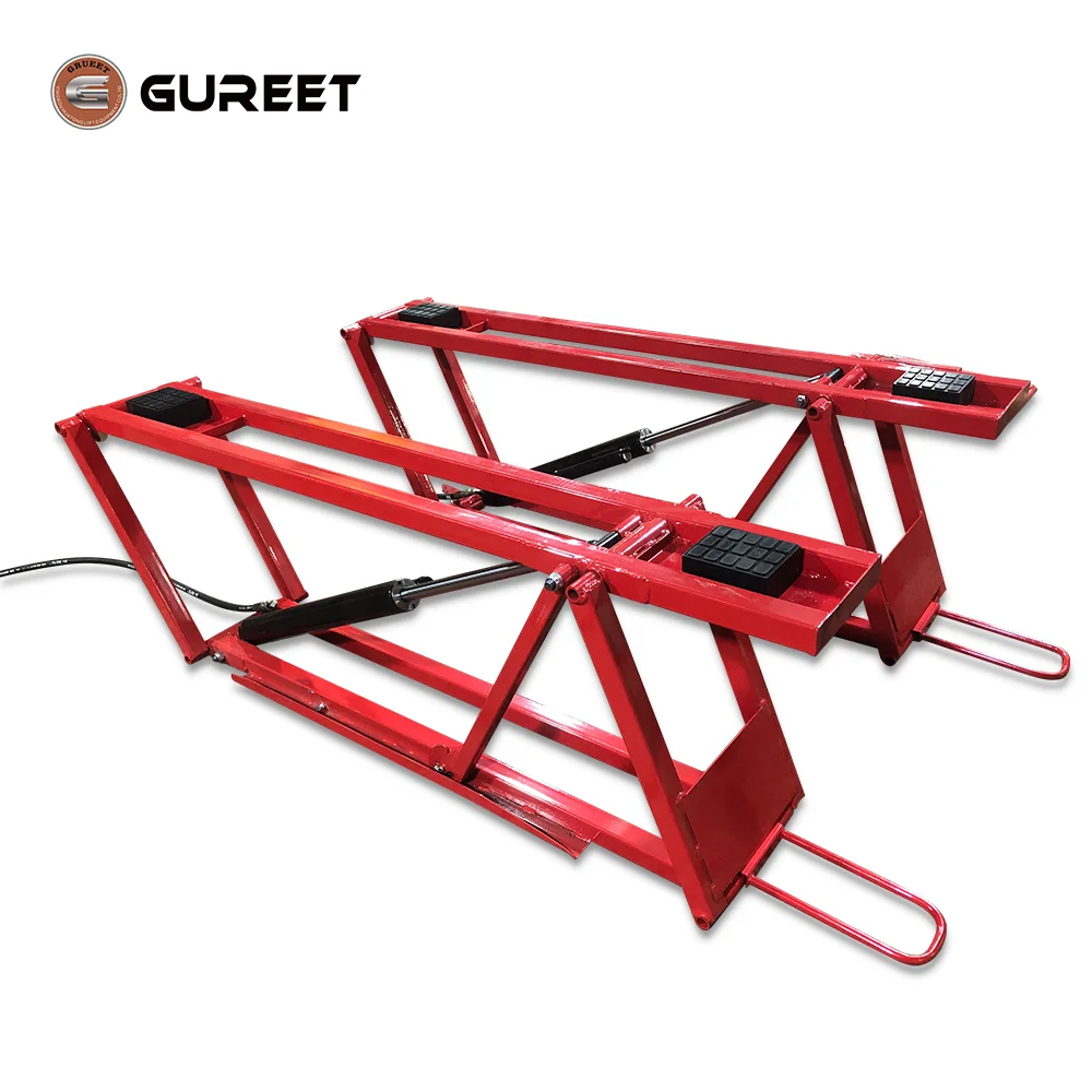 HuaTong MINI Portable Double Cylinder Hydraulic Scissor Lift Ultra-Thin Mobile Quick Lift With 570mm Max Lift Height