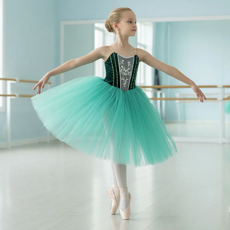 

Girls Ballet Leotards Dance Toddler Snowflake Shiny Skirts Ballerina Cosplay Dress Children's Stage Show Costume