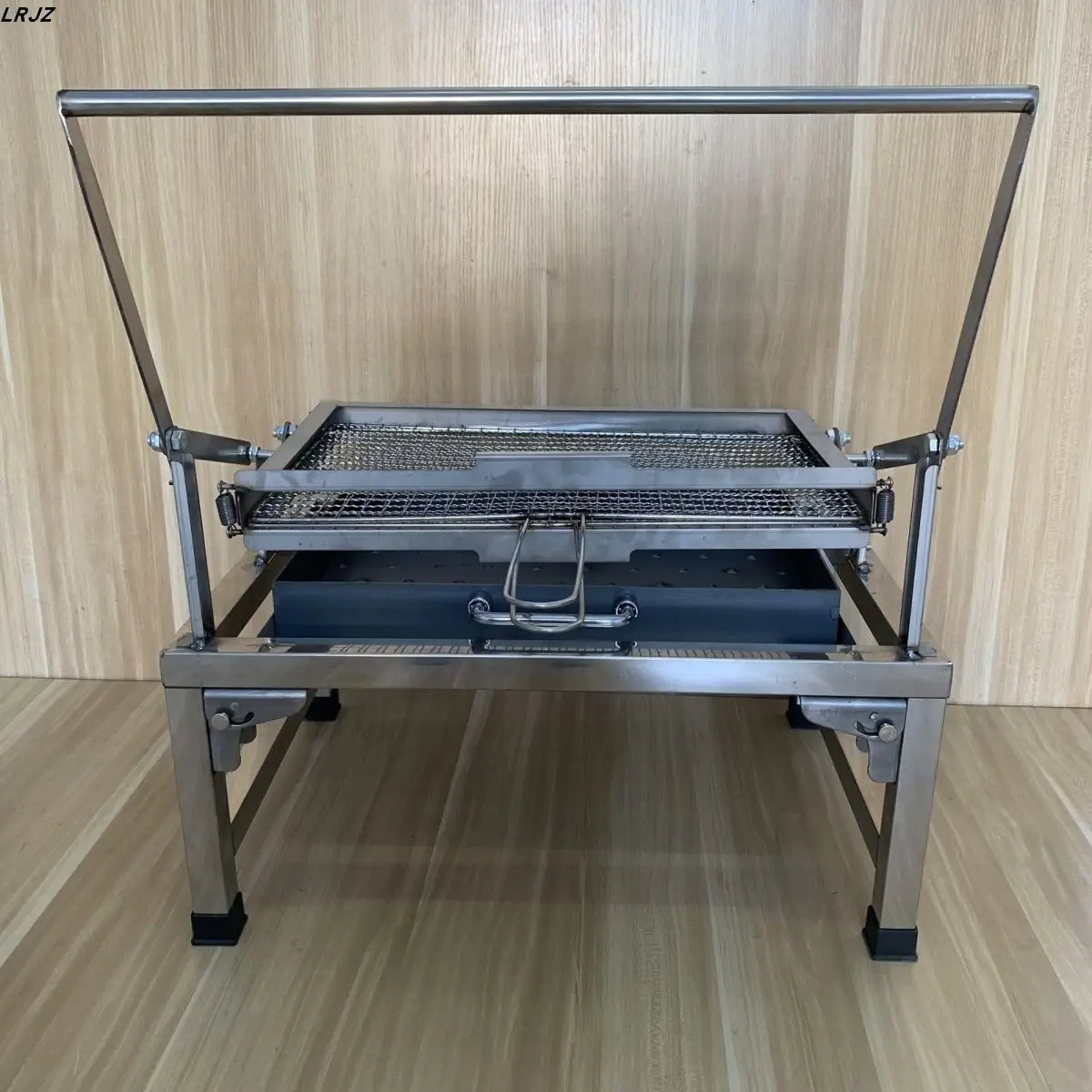 304 stainless steel rotation Portable Flip Grill Folding Camping New Stainless Steel Grilled Fish Rotatable Grill
