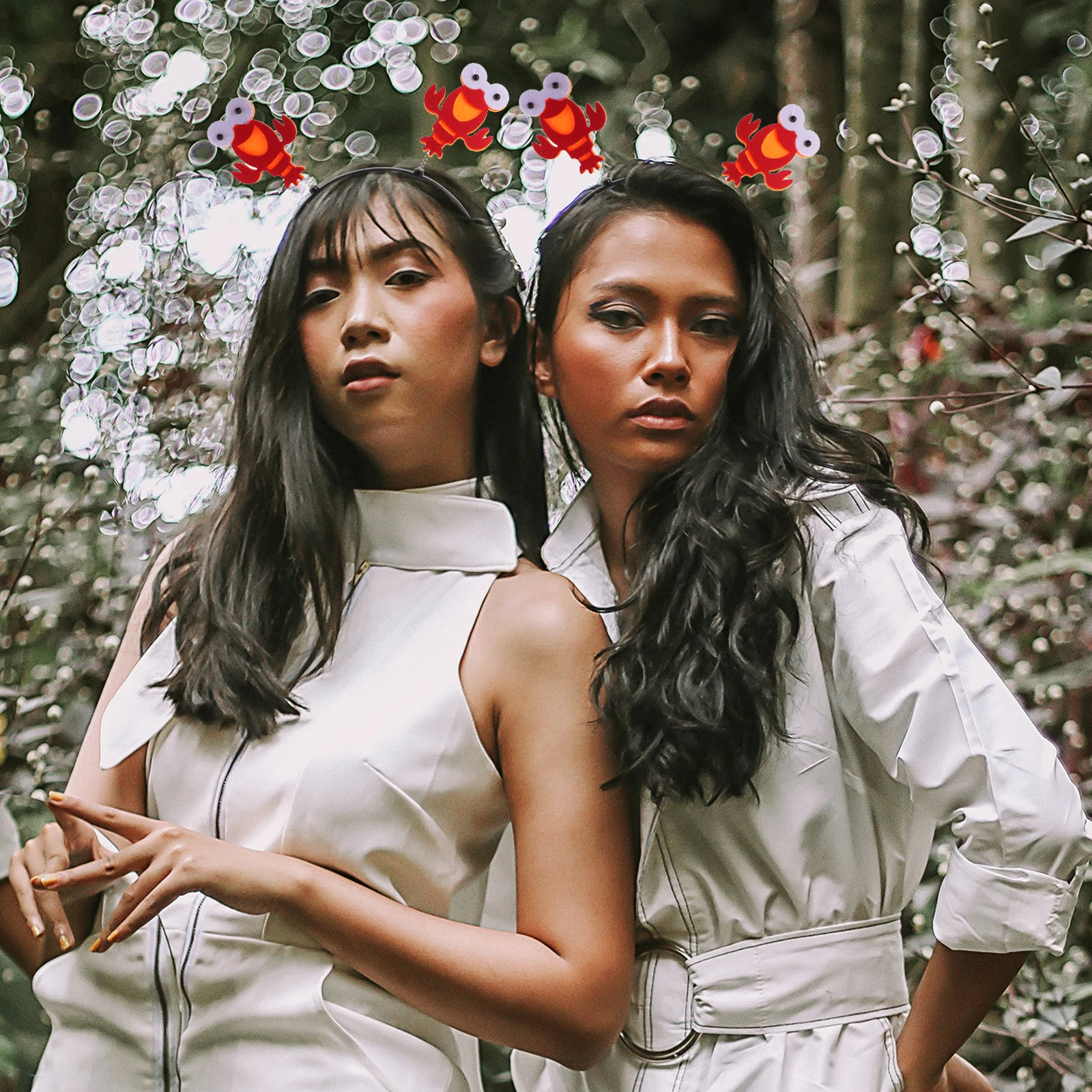 

8pcs Lobster Headbands Crayfish Hair Hoop Girls Accessories Party Decor Ocean Animal Headband Lightweight