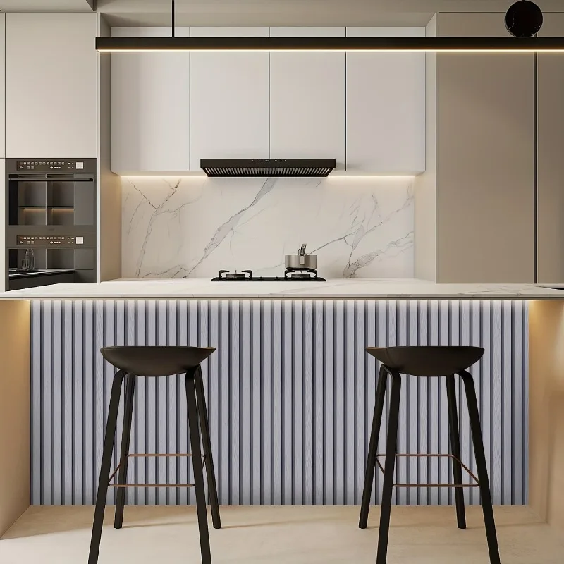 Elegant Gray Stripe Peel & Stick Wallpaper - Waterproof, Easy Install for Living Room, Bedroom, Study - Modern Home Decor