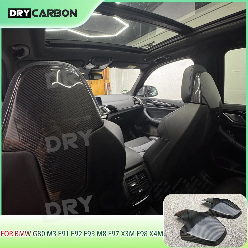 

Dry Carbon Fiber Car Inner Seat Back Covers Trims For BMW G80 M3 F91 F92 F93 M8 F97 X3M F98 X4M 2020+ Seat Shell Trim