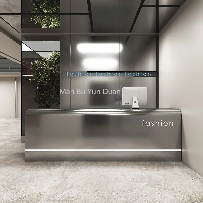 

Home Bar Counter Acrylic Lectern Church Irregular Desk Luxury Receiption Promotional Table Beauty Salon Furniture Small Atelier