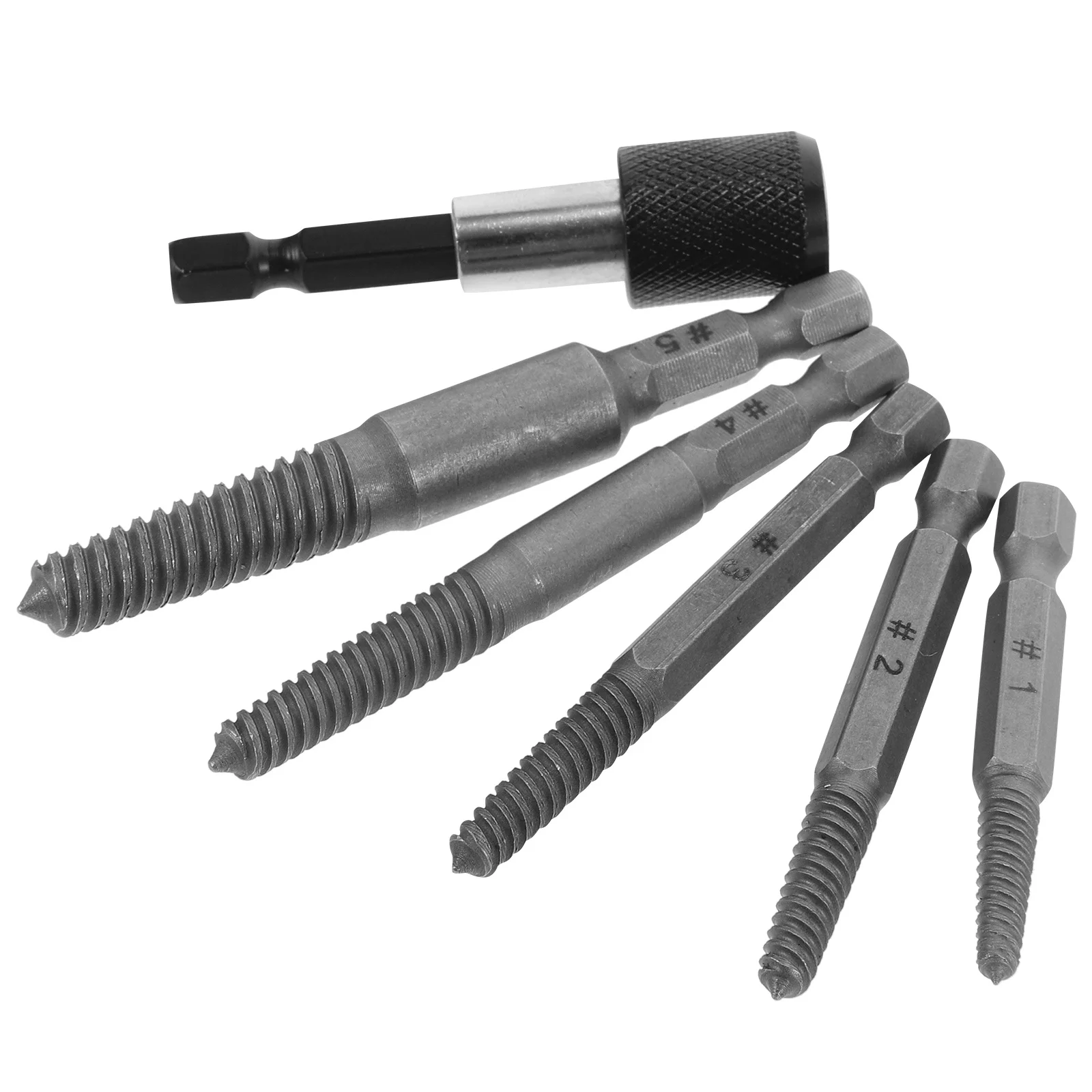 

1Set Screw Extractors Set Heavy Duty Steel Bolt Extractor Tool Kit for Stripped Screw Removal Plumbing Repair Bolt Extractor Kit
