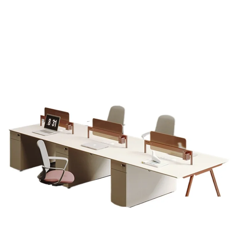 Yjq Office Desk and Chair Combination Simple Modern Double Face Card Holder Screen Staff Position