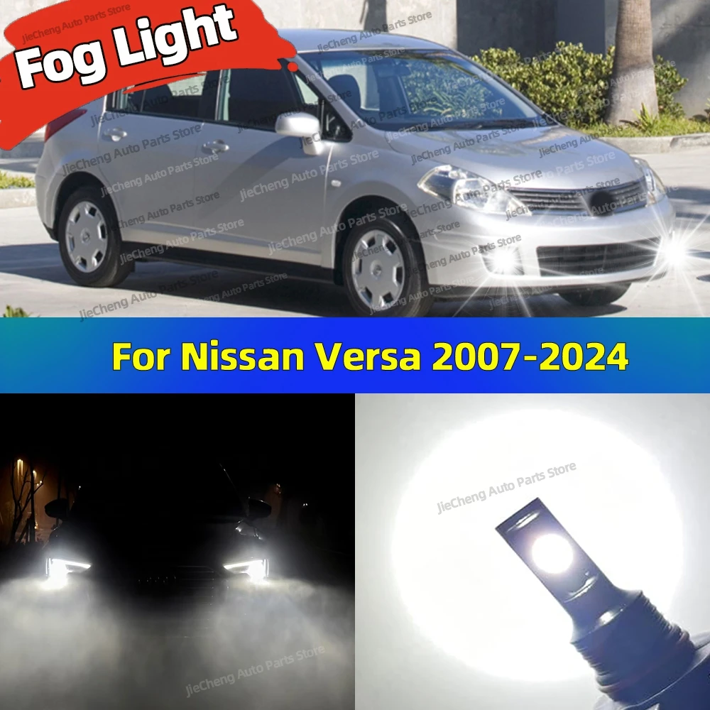 

LED Fog Lamp Car Fog Light Front Bulb 25000LM Ultra Bright For Nissan Versa 2007-2024 2008 2009 2010 2011 2012 2013 2014 2015