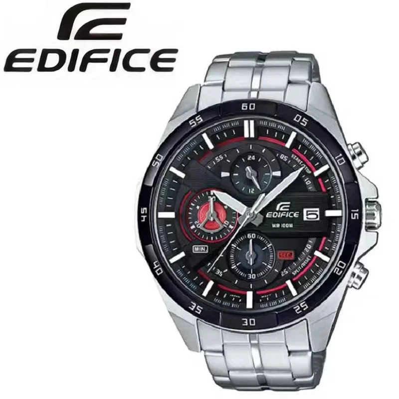 

Классические деловые мужские Часы EDIFICE, EFR-556 Series, водонепроницаемые, мировое время, стальные полосы, роскошные брендовые кварцевые часы для мужчин.