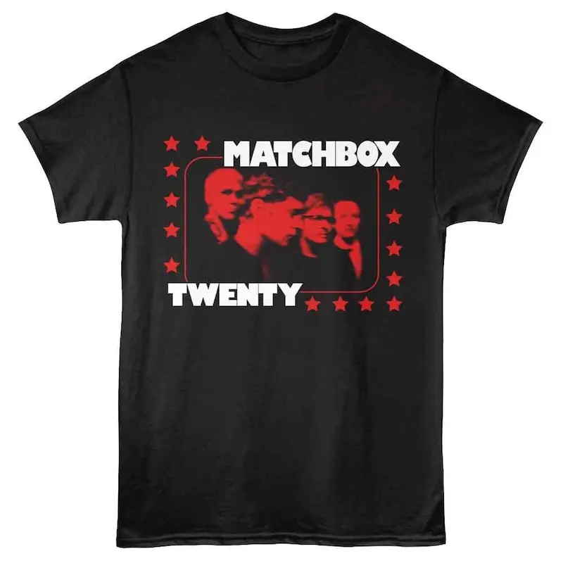 Matchbox Twenty Star Border Black T-Shirt