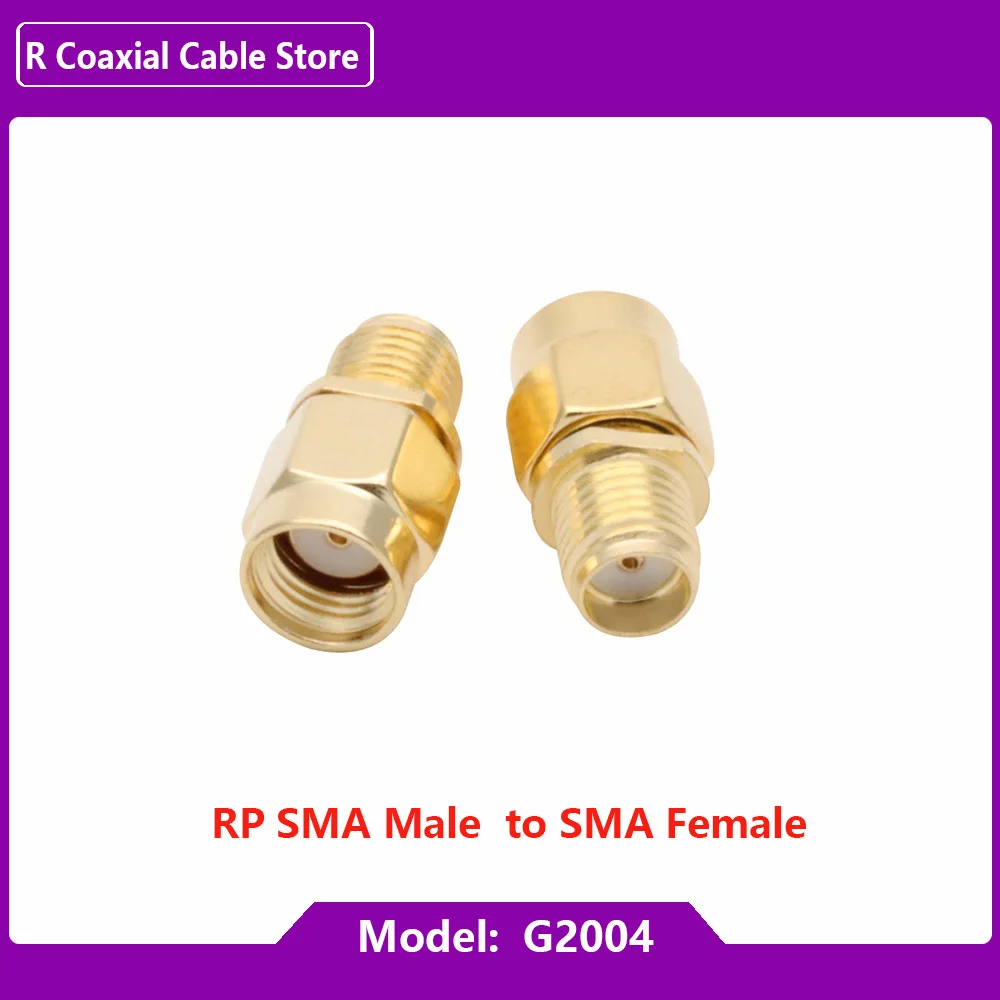 10pçs (rp) sma macho para (rp) sma, adaptador fêmea rf coax, porca de acoplamento, conversor de conector de barril