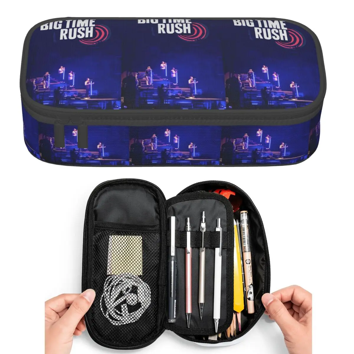 Big Time Rush BTR Band Music Pencil Cases for Students Pen Box Pencil Bag Large Storage Pencil Pouch Pen Holder