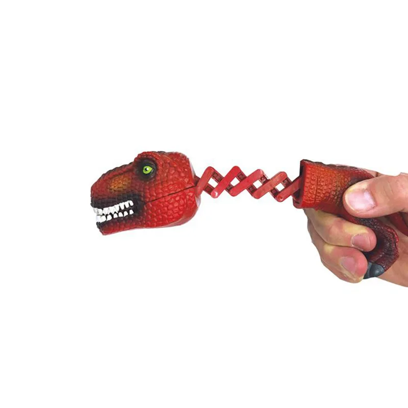 Novelty Funny Creative Spoof Shark Telescopic Spring Manipulator Clip Bite Hand Dinosaur Prank Parent-child Interaction Toys