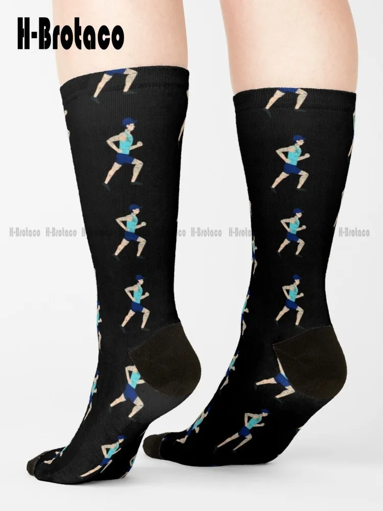 

Running Runner Jogging Socks Workout Socks Men Comfortable Best Girls Sports Ladies Sports Retro Cartoon Street Skateboard Socks