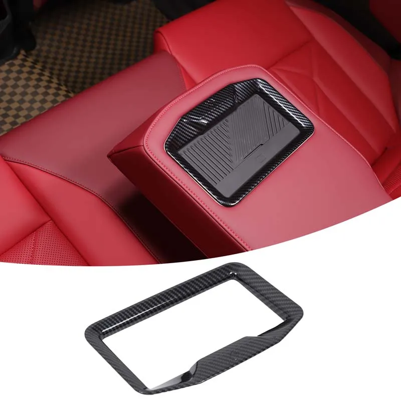 

For BMW X3 2025+ Car interior storage compartment decorative frame ABS carbon fiber car rear armrest storage compartment frame