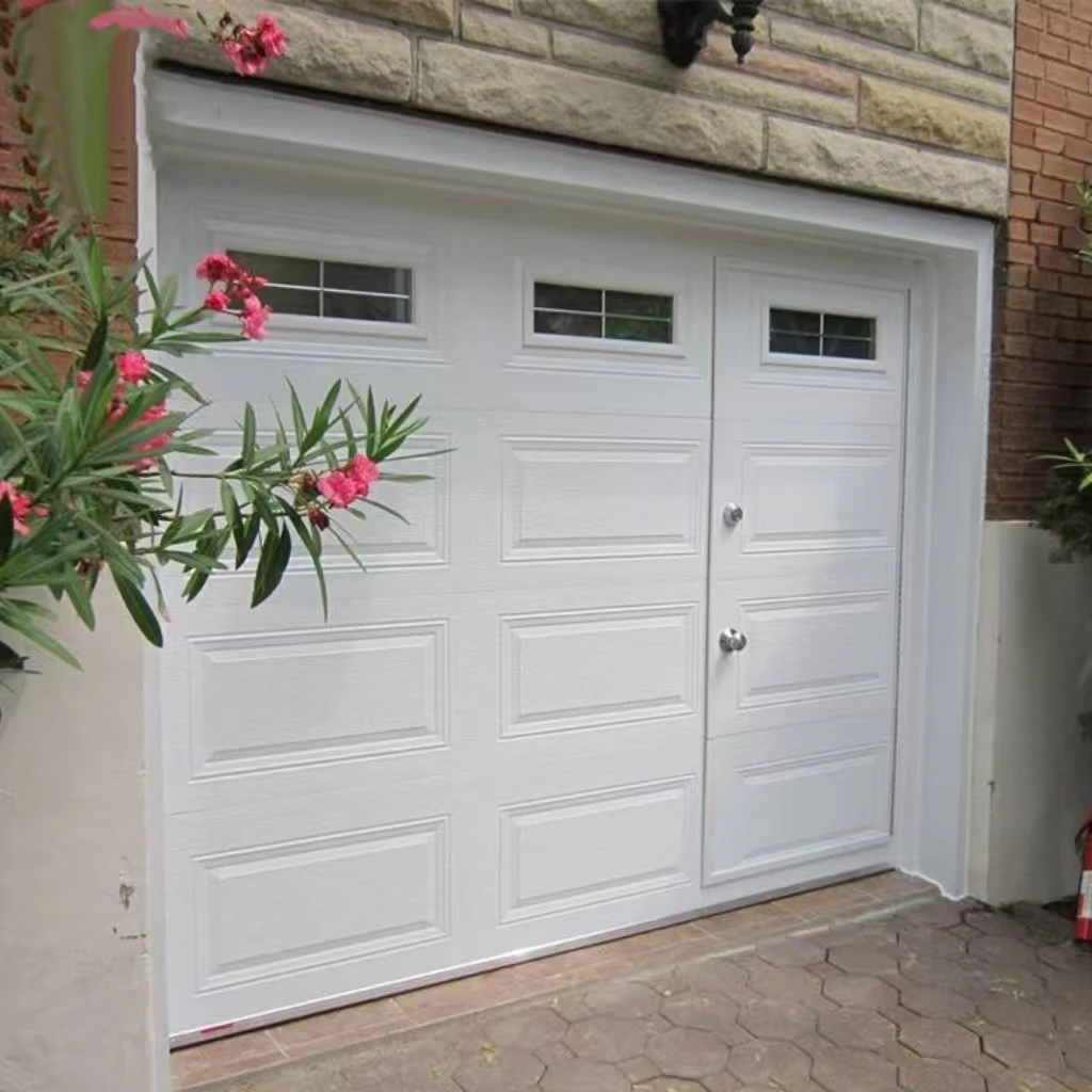 

Custom Modern Sliding Garage Door, Intelligent Automatic Aluminum Alloy Transparent Open Wicket, Sectional Home Garage Door