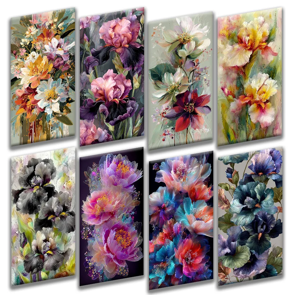 

Large Size Flowers Embroidery DIY Diamond Painting Art Kit 5D Square Round Rhinestone Handmade Cross Stitch Mosaic Home Decor