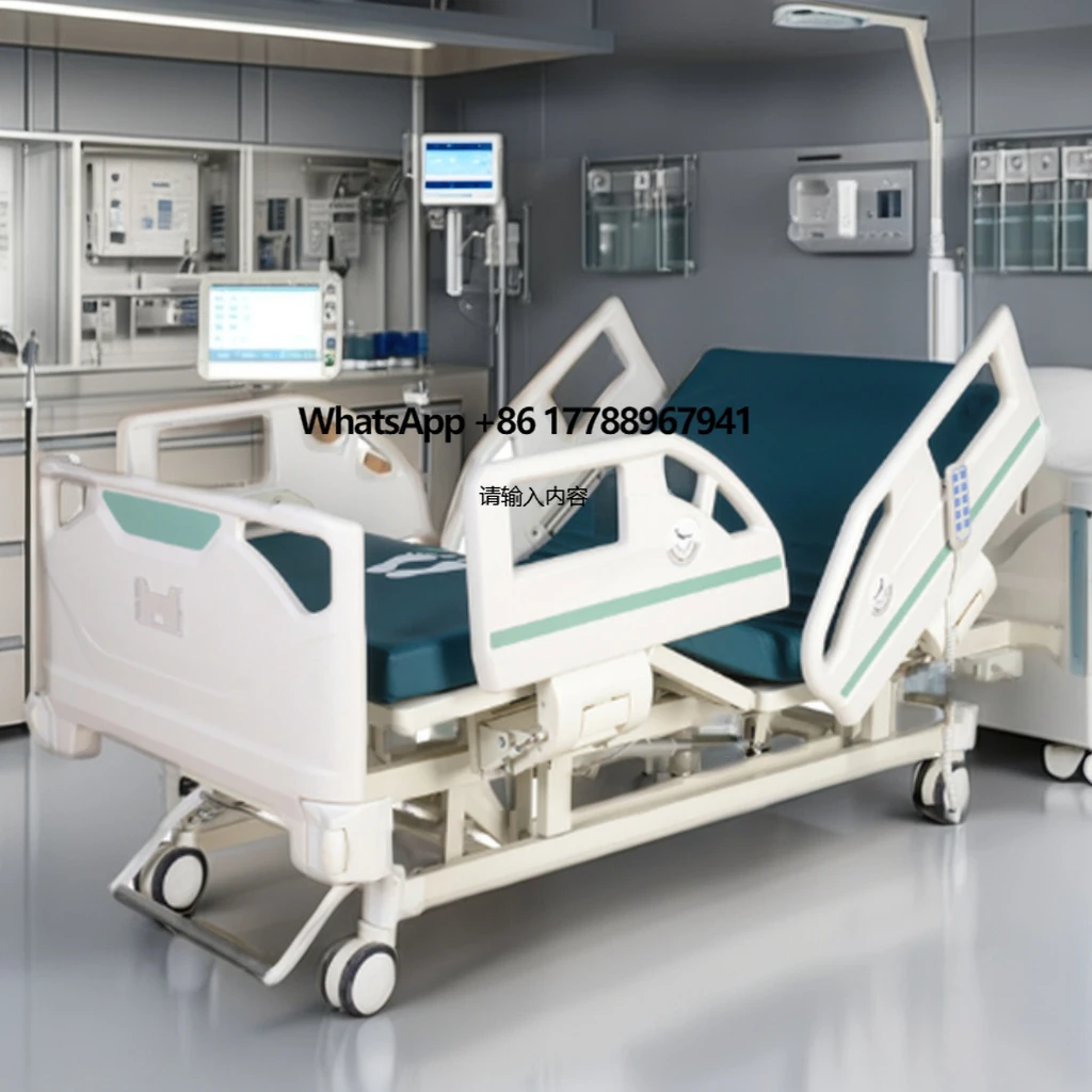 High Quality Luxury Multifunctional Movable and Adjustable Medical ICU Bed with 5 Functions