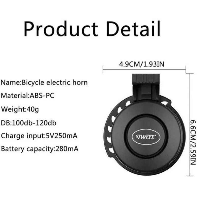 ISURE MARINE Bicycle Electric Bell Electric Vehicle Electric Horn 4 Sound Modes Riding Equipment Bicycle Accessories