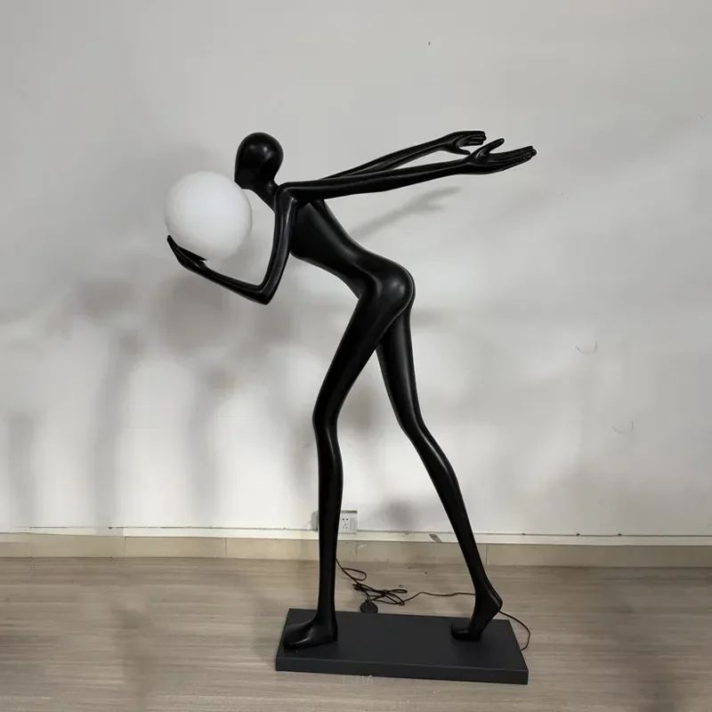 New Abstract Sculpture Floor Lamp for Office Hotel Lobby Decorative Dance Muse Art Personality Ornament Standing Light