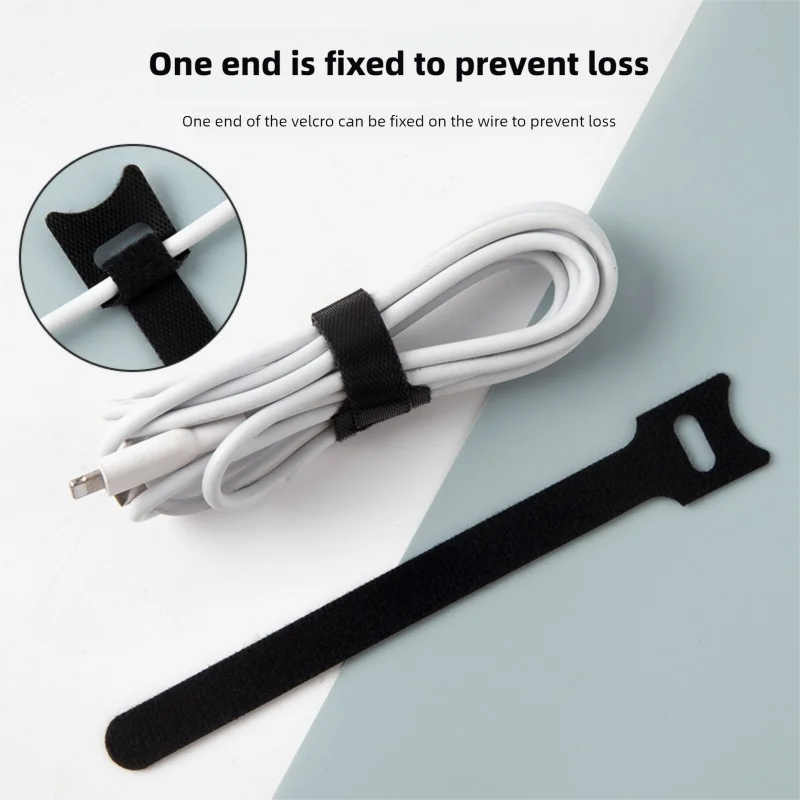 Releasable Cable Ties Durable and Soft Nylon Strap Reusable Velcro Cable Ties Organizer Tool Velcro Self-Adhesive Tapes