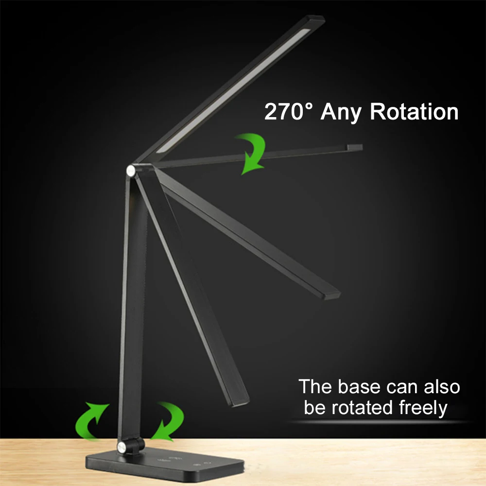 Xiaomi Table Lamp Wireless Charging LED Desk Lamp Eye Protect Study Office Light USB Room Desk Rechargeable Light