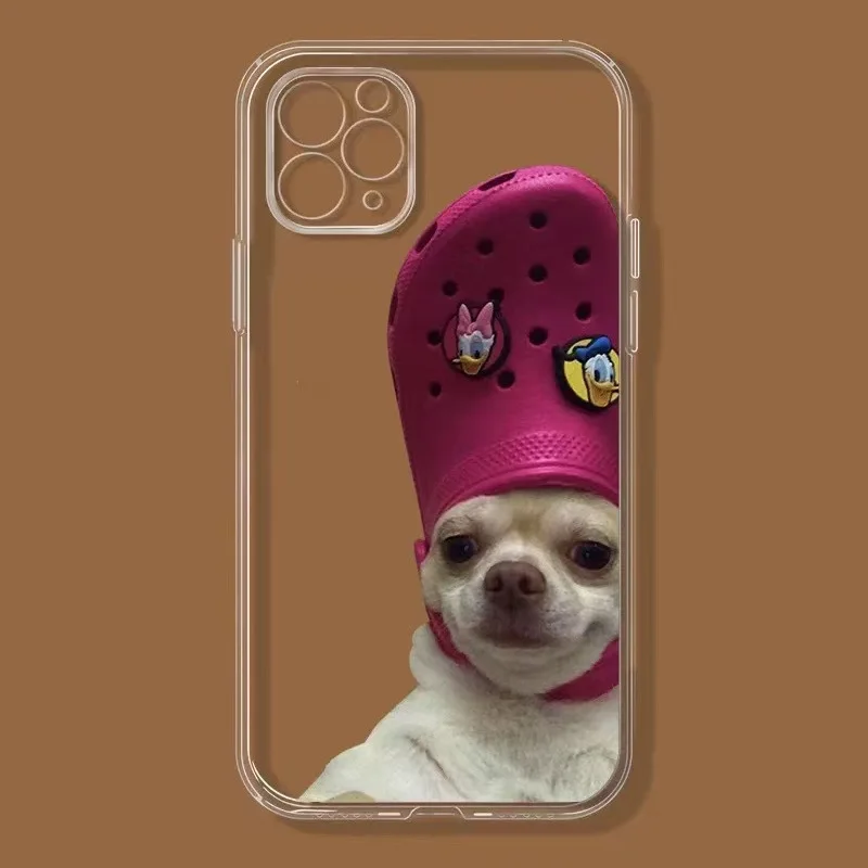 Coque de téléphone amusante avec des animaux pour iPhone 16 e 15 14 13 12 11 Pro Max X XR XS Plus Mini SE 2020 2022, coque de téléphone transparente