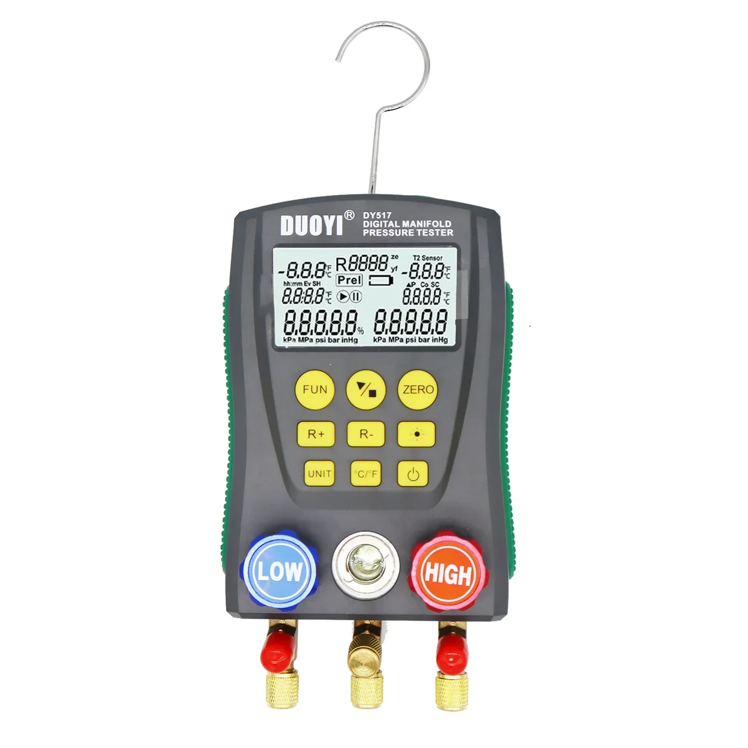 Digitale koelmanometer, temperatuurdetector voor airconditioning, multifunctionele toolkit voor vacuümdruktest