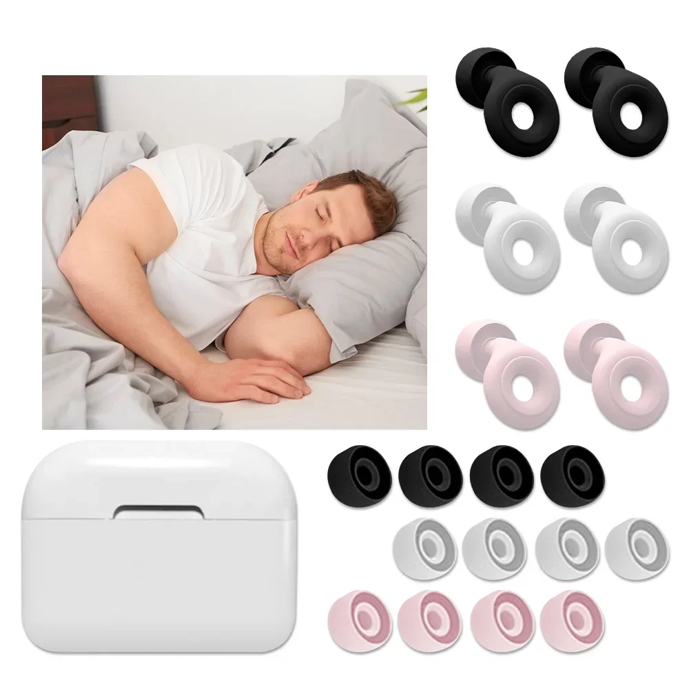 Silicone Sleep Soundproof Earplugs Anti-noise Deep Sleeping Silent Earplugs Noise Reduction Supplies Reusable Swimming Earplugs