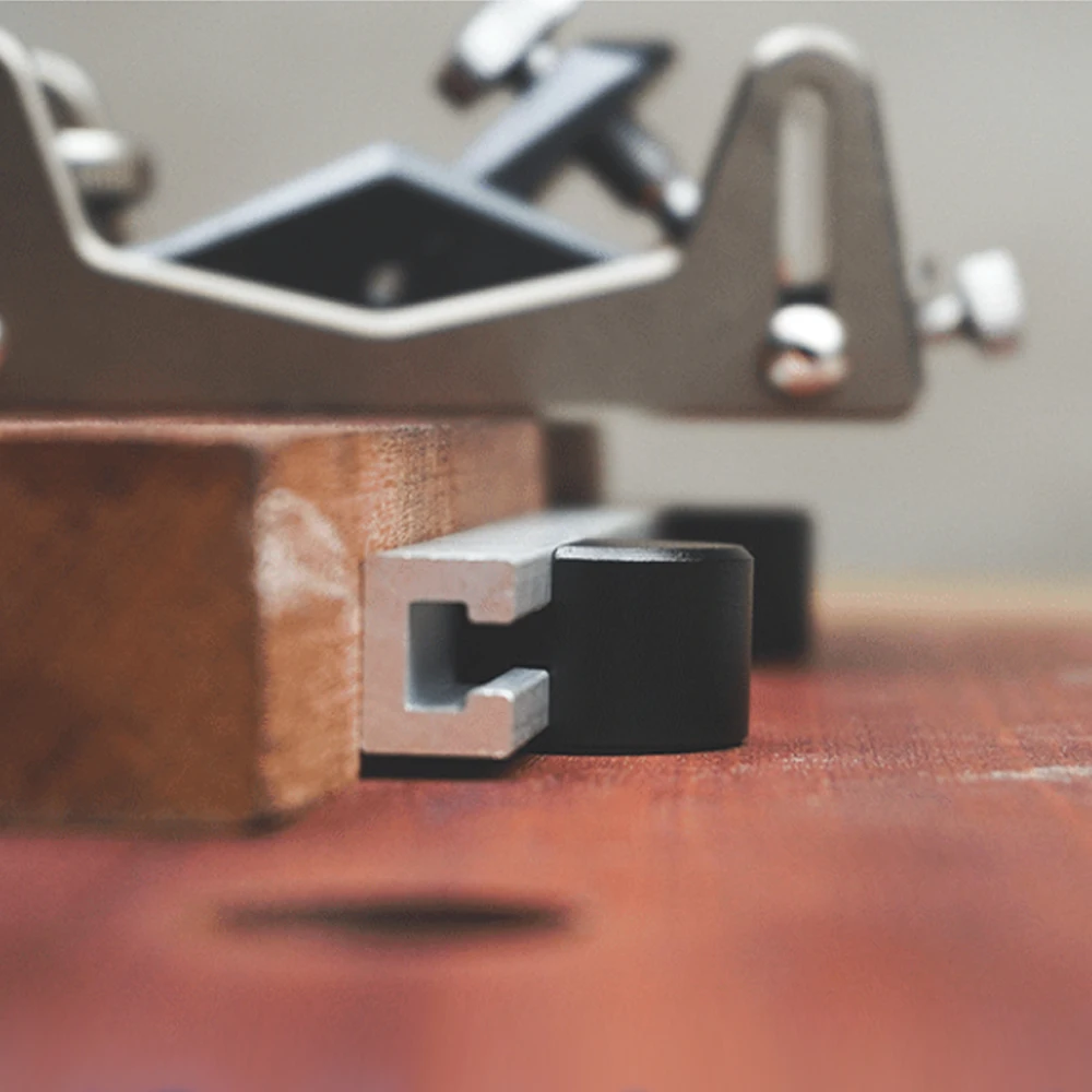 For T-Track Woodworking DIY Bench Planing Stop Baffle Table Planing Stop Bench Dogs Clamp 2pcs Table Fixing Clamp