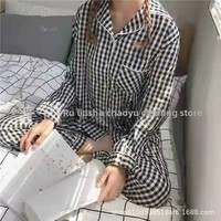 Double-Sided Milk Silk Sleepwear Women's Uniform Size Collared Open Cardigan Home Clothes Spring Autumn New Style from Thailand 