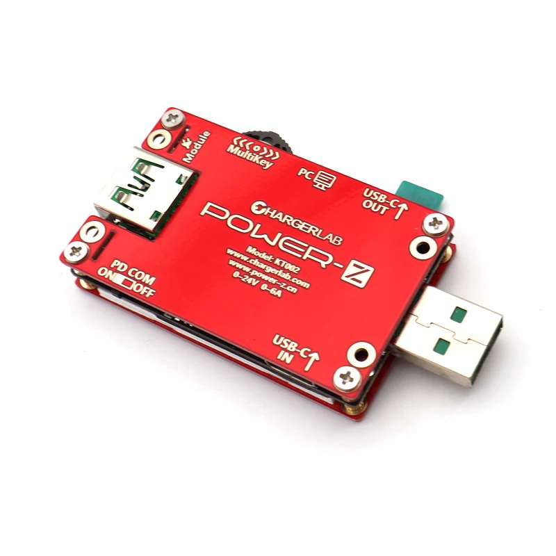 ChargerLAB Power-Z USB KT002 PD Tester Strumento di decezione della tensione Schermo Strumento di test di potenza e capacità per rilevamento di gravità
