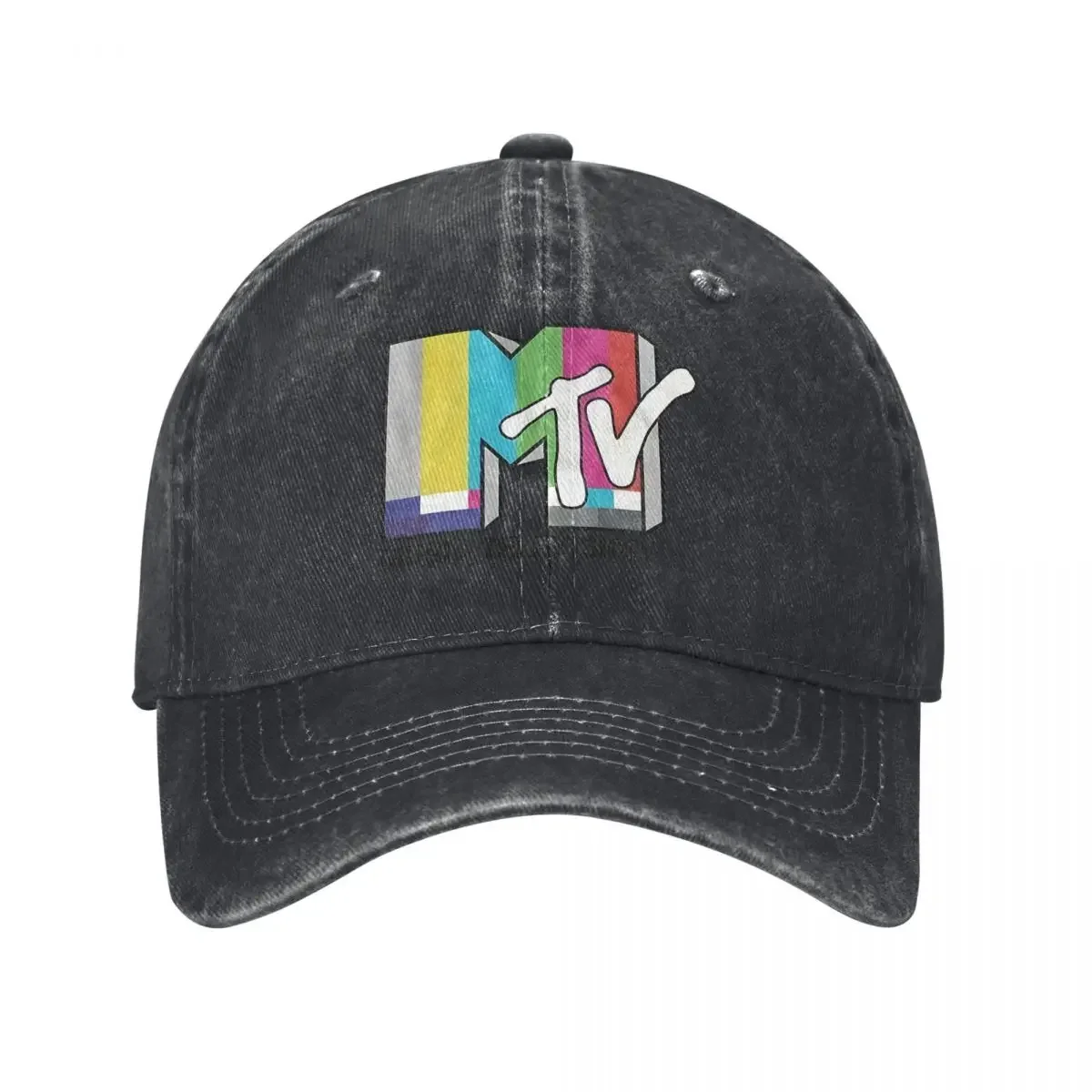MTV Test Card Logo demin Trucker Hat Breathable Design Summer Hat Baseball Cap For Men