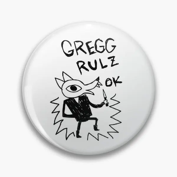 Gregg Rulz Ok  Soft Button Pin Metal Collar Jewelry Cartoon Creative Lover Women Brooch Hat Lapel Pin Badge Gift Clothes Funny