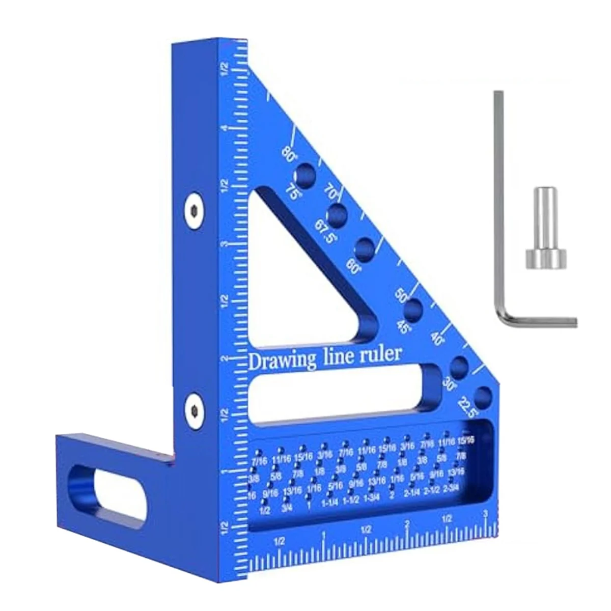 

TFBC Multi Angle Measuring Ruler,Carpenter Square with Angle Position Pin,Woodworking Square ,Measuring Layout Scribing Ruler