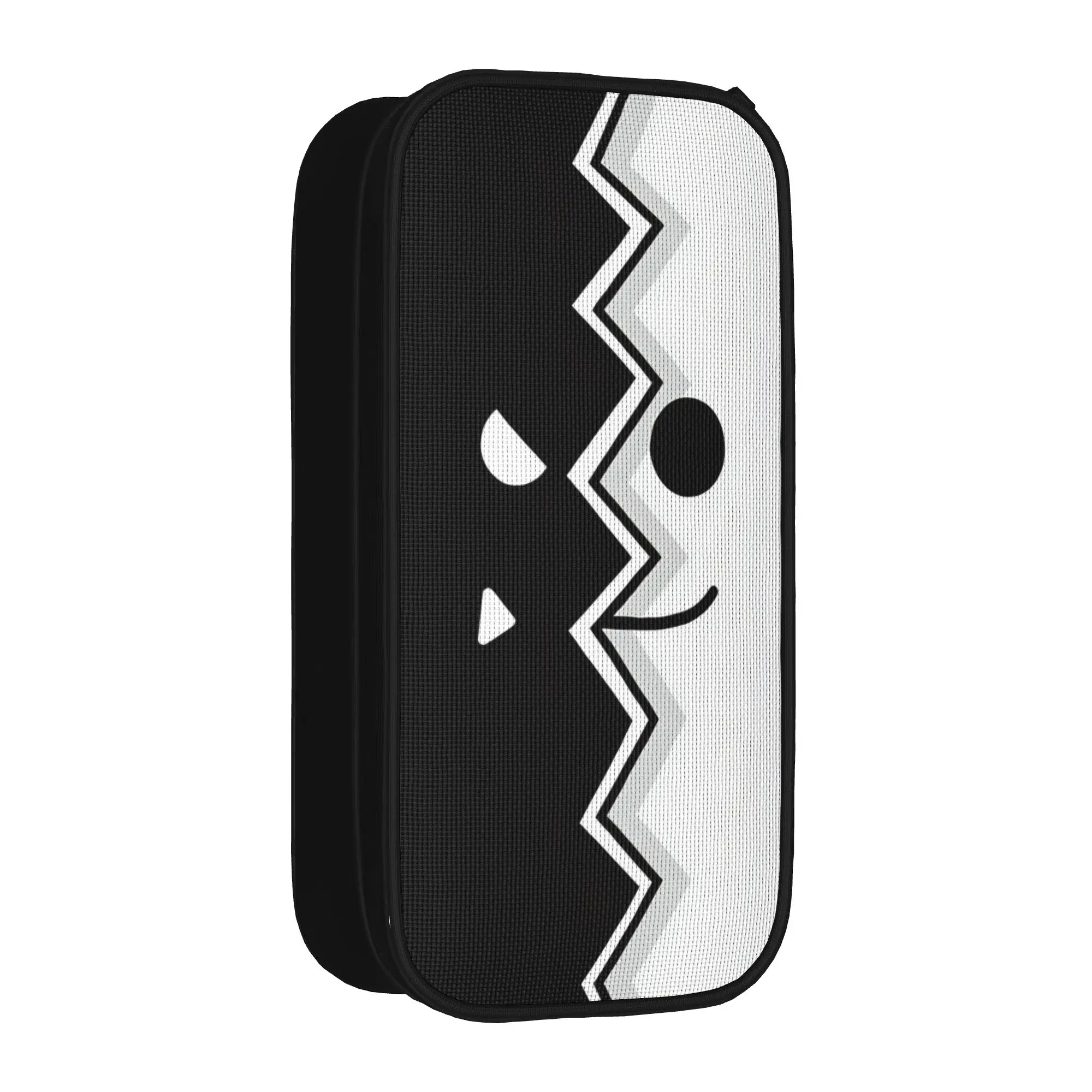 Geometry Gaming Dashed Pencil Case University Pencil Pouch Students Double Layer School Pencil Cases Custom Stationery Organizer
