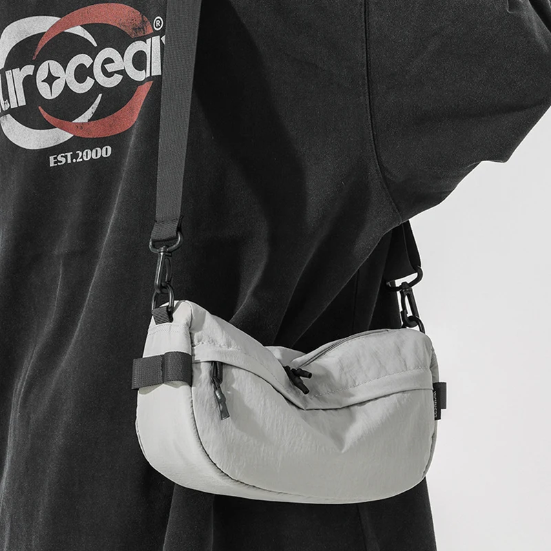 Men Bags Solid Color Men Chest Bag Outdoor Travel Fashion One Shoulder Crossbody Bag Nylon Chest Packs bolasa Shoulder Bags