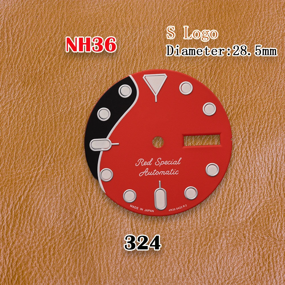 S Logo Dial 28.5mm Blue GMT Dial Green Luminous Fit NH34/NH35/NH36 Japanese Movement Watch Modification Accessories view 6