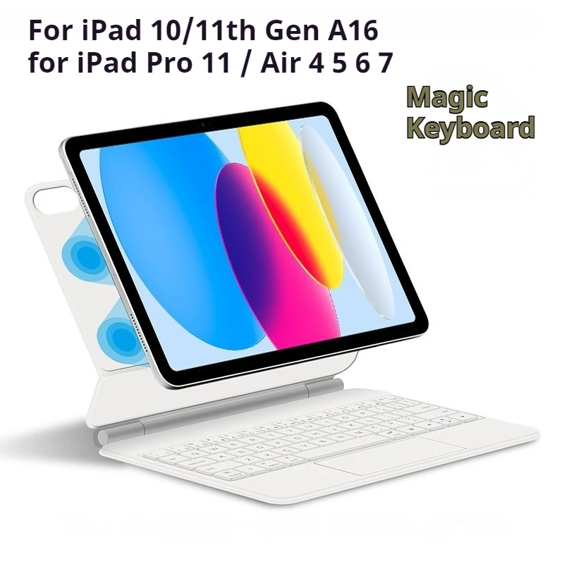 

Magic Keyboard for iPad A16 Case 11th Gen 2026 iPad Pro 11 Case M5 M4 Air 13 Cover 4th 5th M3 M2 Pro 12.9 Funda Tablet Carcasa