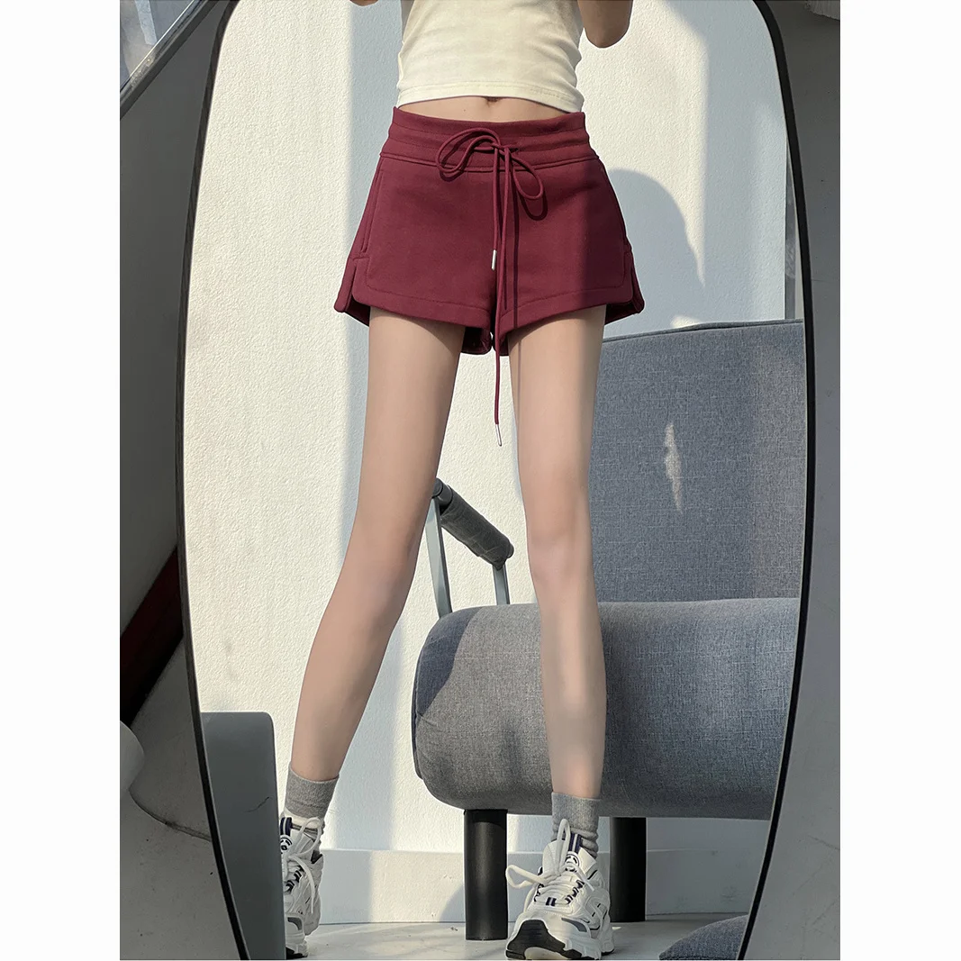 Shorts Womens Vintage European Fashion British Classic Retro Denim High Waist Elegant Slim Chic Office Lady Nightclub Party