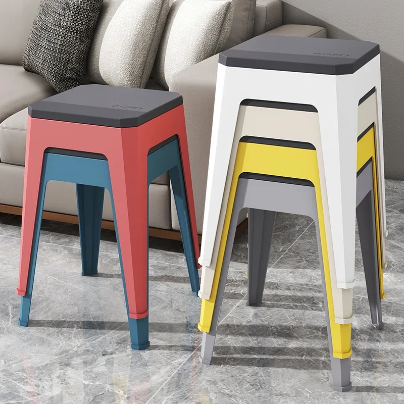 4 Pcs Dining Chair Rotating Modern Bar Stools White Kitchen Stool Portable Transparent Small Luxury Comedor Furniture Low