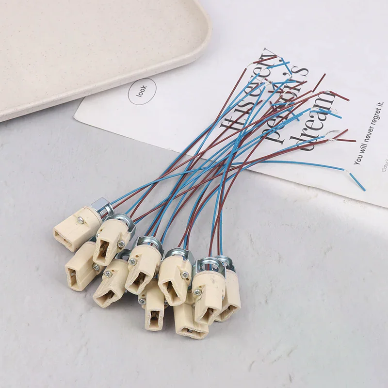 10/20Pcs G9 Light Bulb Socket Ceramic Lamp Base Holder Connector Led Halogen Light LED Lamp Bulb Holder Base Fixture