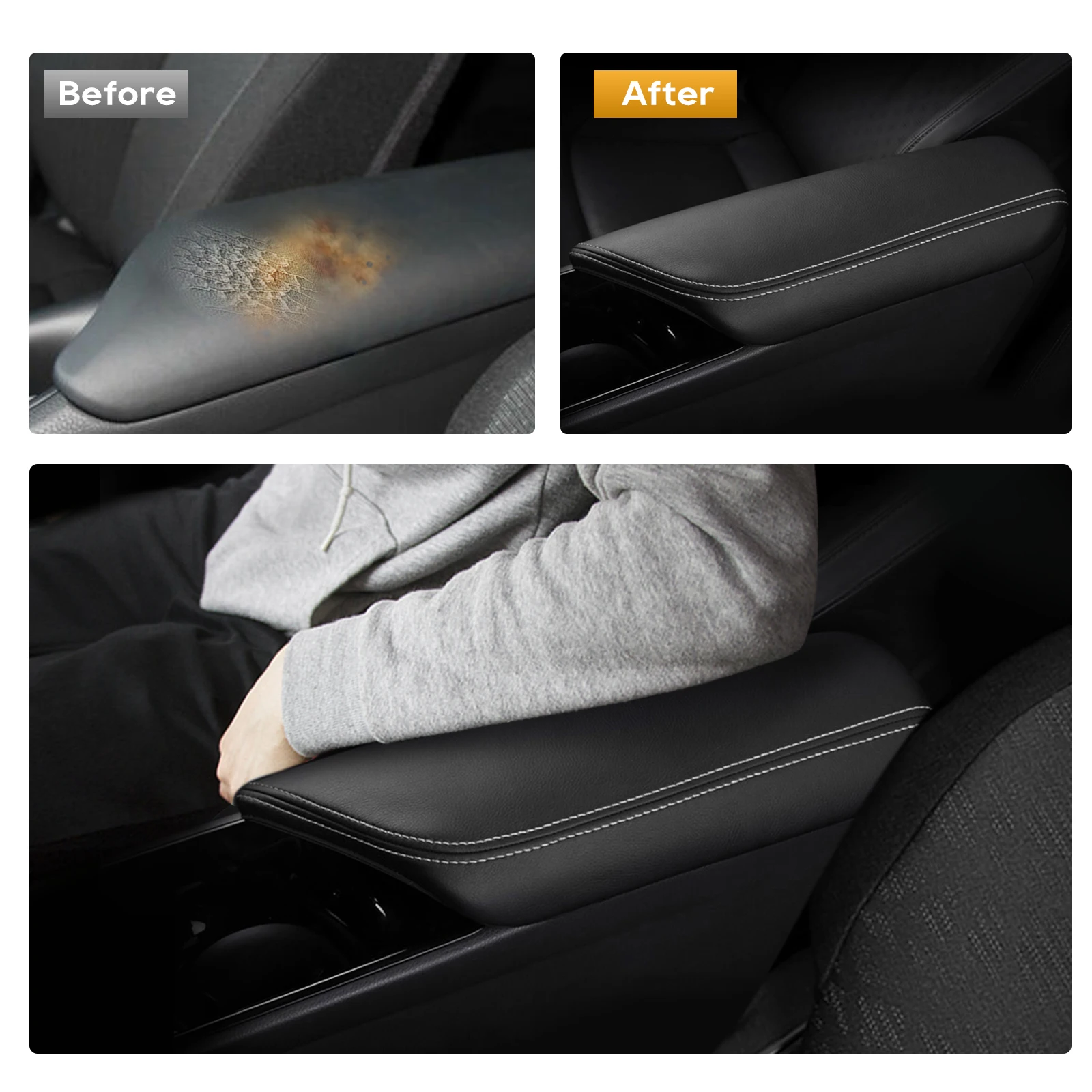 LFOTPP Car Armrest Box Cover for CHR ZYX10 NGX50 2021 2022 Central Control Armrest Storage Box Pad Auto Interior Accessories