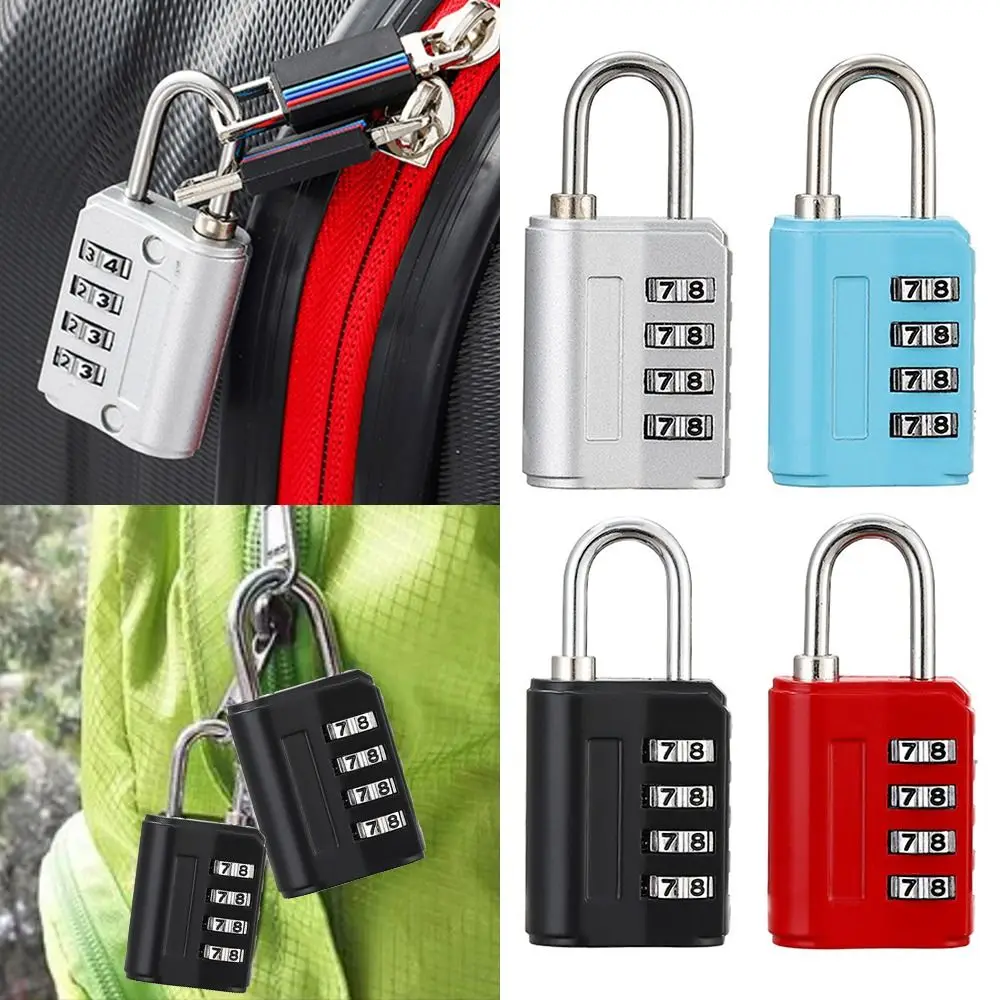 Security Suitcase Combination Lock Luggage Padlock Dormitory Cabinet  Lock 4 Digit Password Lock Coded Lock
